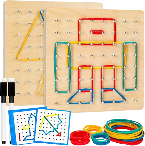Wooden geoboard