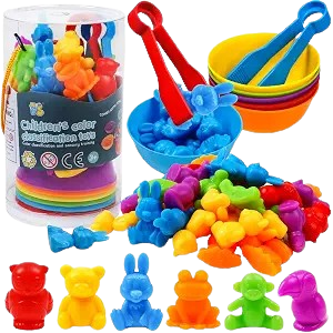 Animal color sorting toys
