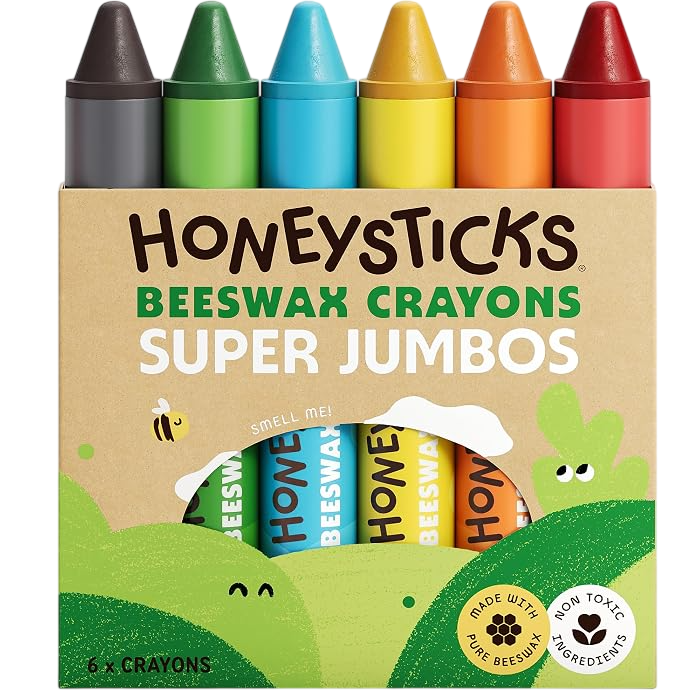 Chunky beeswax crayons